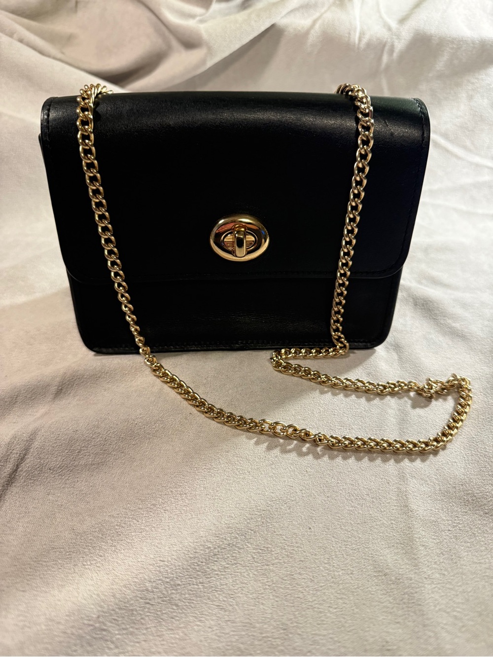 Coach Bowery Crossbody Bag with Gold Chain